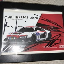 SIGNED PICTURE AUDI R8 LMS TEAM PHOENIX RACING 4 AUTOGRAPHS