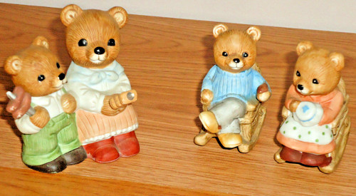 Homco mama papa bears - papa, in