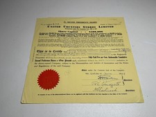 Vintage (1940s) United Counties Stores Limited Share Certificate 190 x £1
