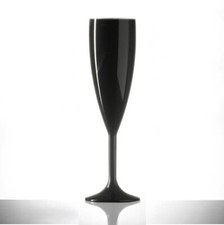 Black Polycarbonate Unbreakable Champagne Flutes Elite Premium 200ml Pack of 4