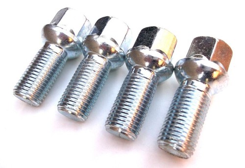 Silver wheel bolts nuts - wheel, lugs