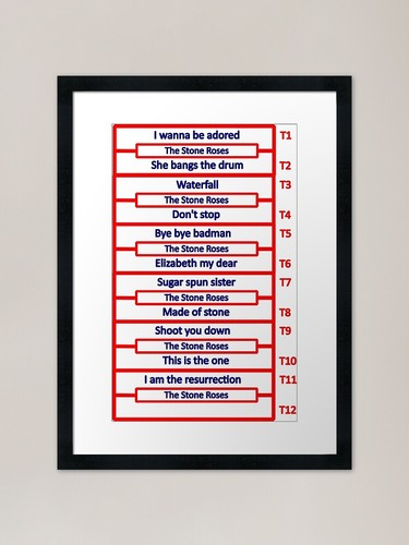 Jukebox track list framed - track,
