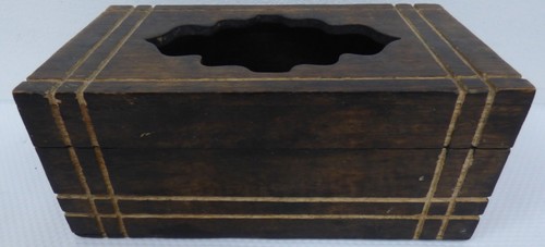 Handcrafted wooden tissue box - handcrafted,