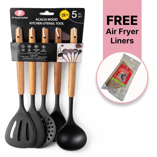 5pc acacia wood kitchen - 5pc,