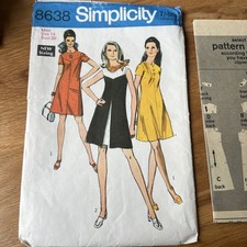 Vintage 1970's Simplicity 8638