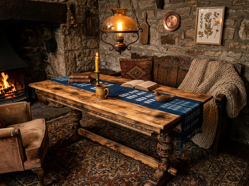 Vintage oak refectory - oak,