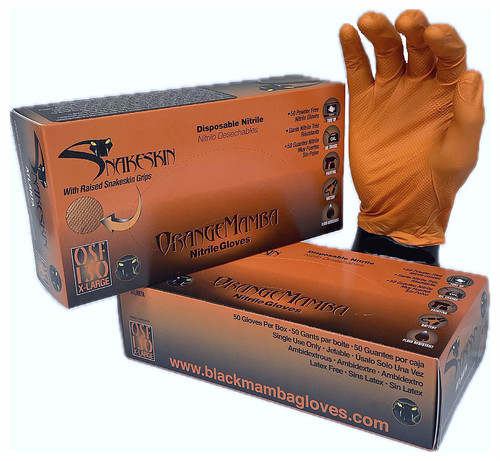Black mamba orange snakeskin - orange,