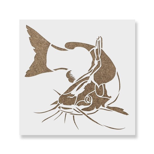 Catfish stencil craft - stencil,