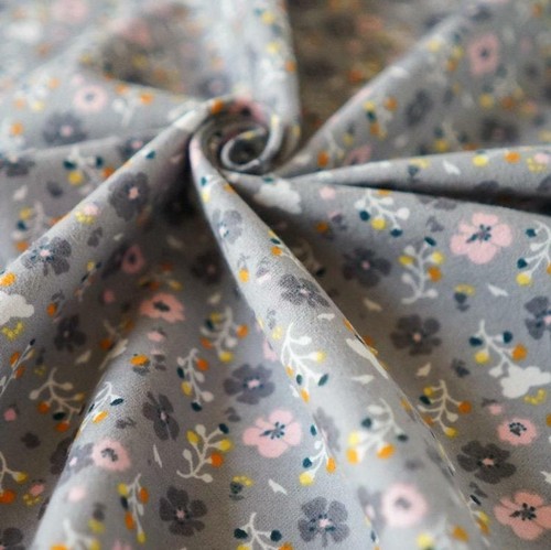 Flannel floral fabric cotton - fabric,,