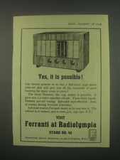 1949 Ferranti 149 Radio Ad -
