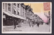 Wales Pembrokeshire MILFORD HAVEN Charles ST used 1934 postcard
