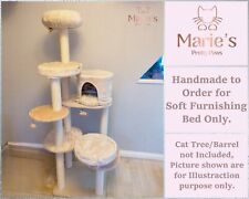 CREAM, Pet Cat Tree Bed Replacement Rattan Cover & Cushions for NATURAL HOME IV