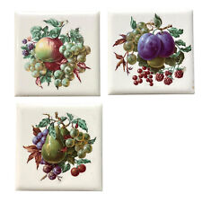 VTG Glazed Ceramic Fruit Tiles