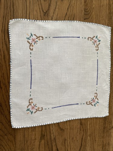 Small vintage tray tablecloth - vintage,