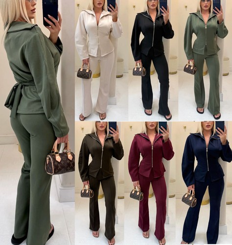 Womens tie back zip lounge - tie,