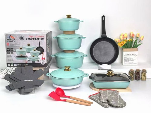 18pcs granite non stick - 18pcs,