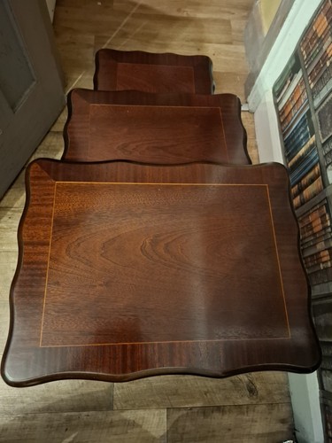 Dark mahogany nest - mahogany, tables
