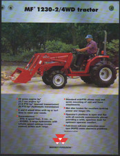 Massey Ferguson "MF 1230-2/4WD" Compact Tractor Brochure Leaflet