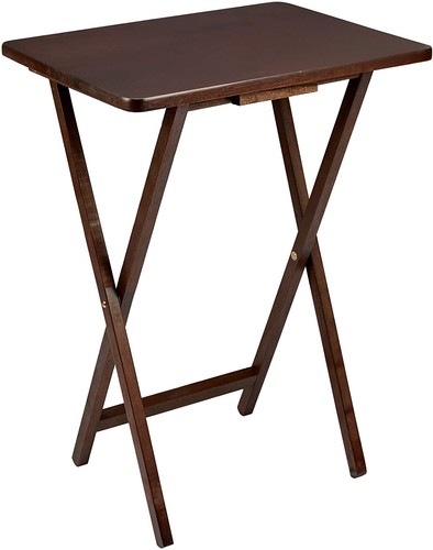 Folding snack table wooden - wooden, tv