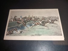 Artist Drawn, THE WATER JUMP, Horse Racing / Steeplechase Scene