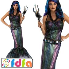 Officially Licensed Rubies Queen of the Dark Sea Ladies Fancy Dress Costume New