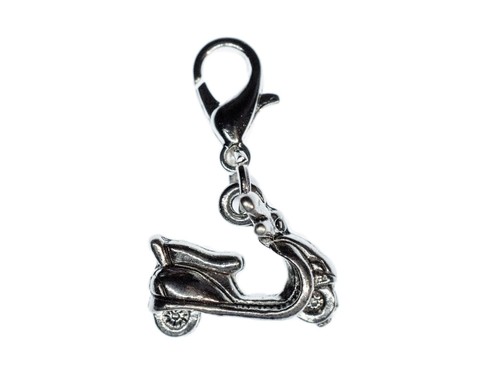 Roller moped charm - moped, pendant
