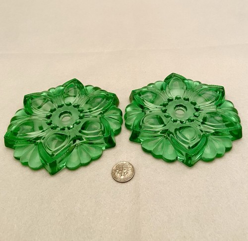 Green rosette 2 curtain - green, 4”d