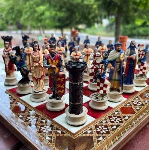 Hand painted crusaders - painted, chess