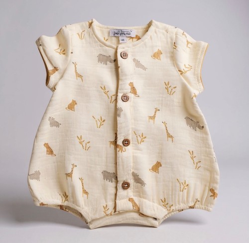 Baby boy safari smocked - , romper