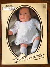 Hayfield 1746 knitting pattern baby 3 ply lace pattern dress