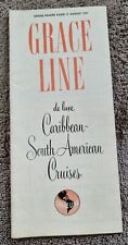 1951 Santa Rosa & Paula  Grace Line brochure & Deck Plan 