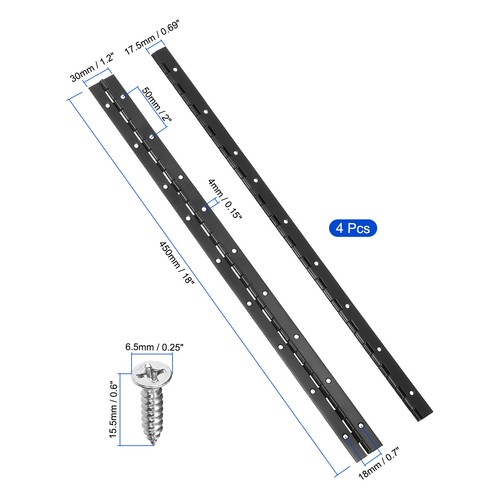 Piano hinge long - 4x,