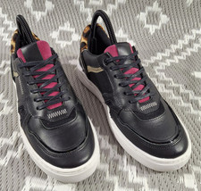 Moda In Pelle Belgrave Womens Black/Pink Leather Trainers UK5 EU38 RRP £110