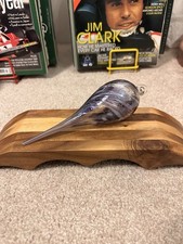 Nobile Handmade Blown Hanging Glass Suncatcher, Purple, Teardrop Shape