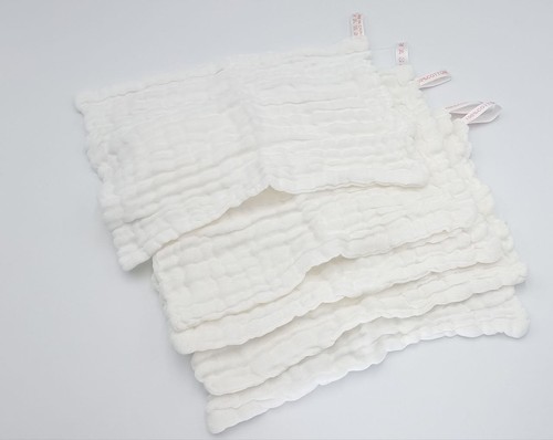 Baby muslin squares white - muslin,