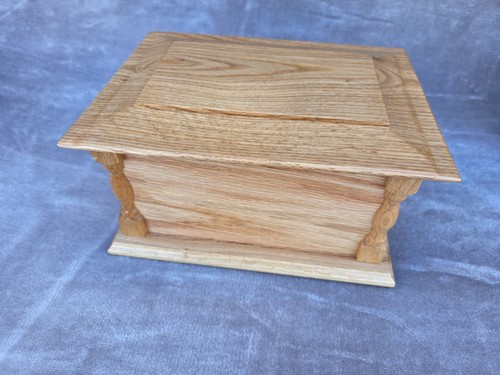 Solid oak wooden pet - oak, casket