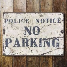 Vintage police notice - notice, no