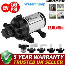 Water Pump High Pressure 12V Diaphragm Self Priming 50PSI 12.5L/Min RV Caravan