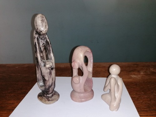 Soapstone sculpture people - soapstone,