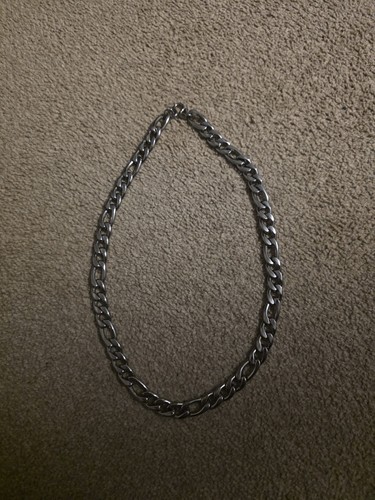 Mens silver chain necklace - silver,