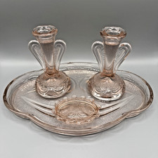 Vintage Art Deco Bagley Pink