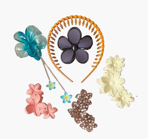 Multicolour plastic flower - multicolour,