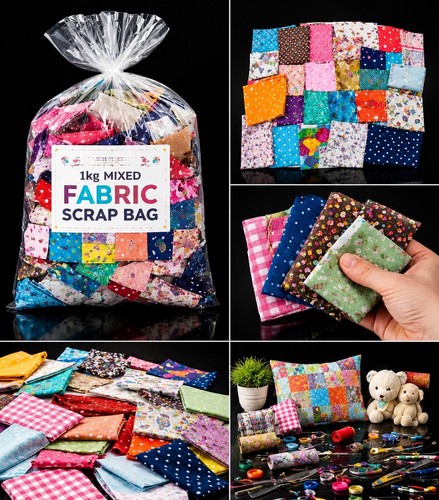 1kg mixed fabric - fabric, bundle