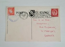 1961 Herm Island Guernsey stamp on postcard. 8 doubles.