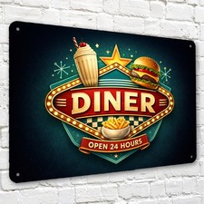 Diner sign Metal  -  American