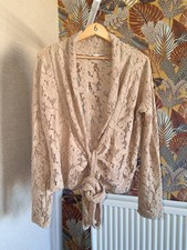 BHS Vintage Mink Pink Lace Tie