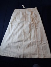 Madewell Women's White Long  Denim Maxi Skirt Women’s Waist 26 NWT