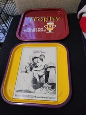 Watneys Special Bitter & Whitbread Trophy Bitter  X2  Vintage Serving Trays 13”