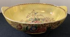 BEAUTIFUL 1950’s MALING LUSTRE WARE BOWL ‘ROSALIND’ YELLOW LARGE FLORAL VGC