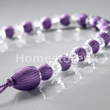 MODERN BEADED CRYSTAL ROPE EARL TIE BACK TIEBACK CURTAIN HOLD BACK VOILE PANEL